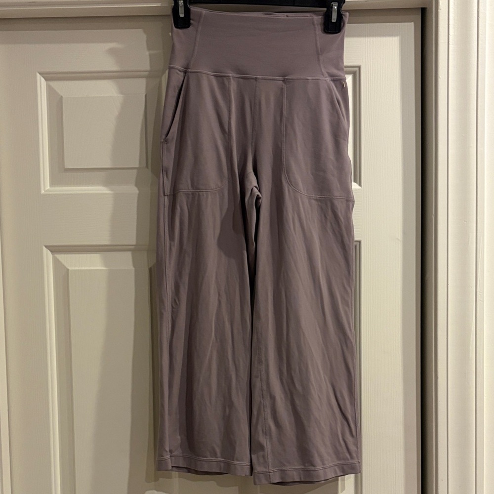 Lululemon align high rise wide leg, cropped. violet verbena.